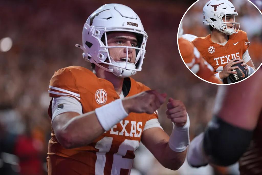 Arch Manning's best showing of year powers Texas' rout of Sam Houston...